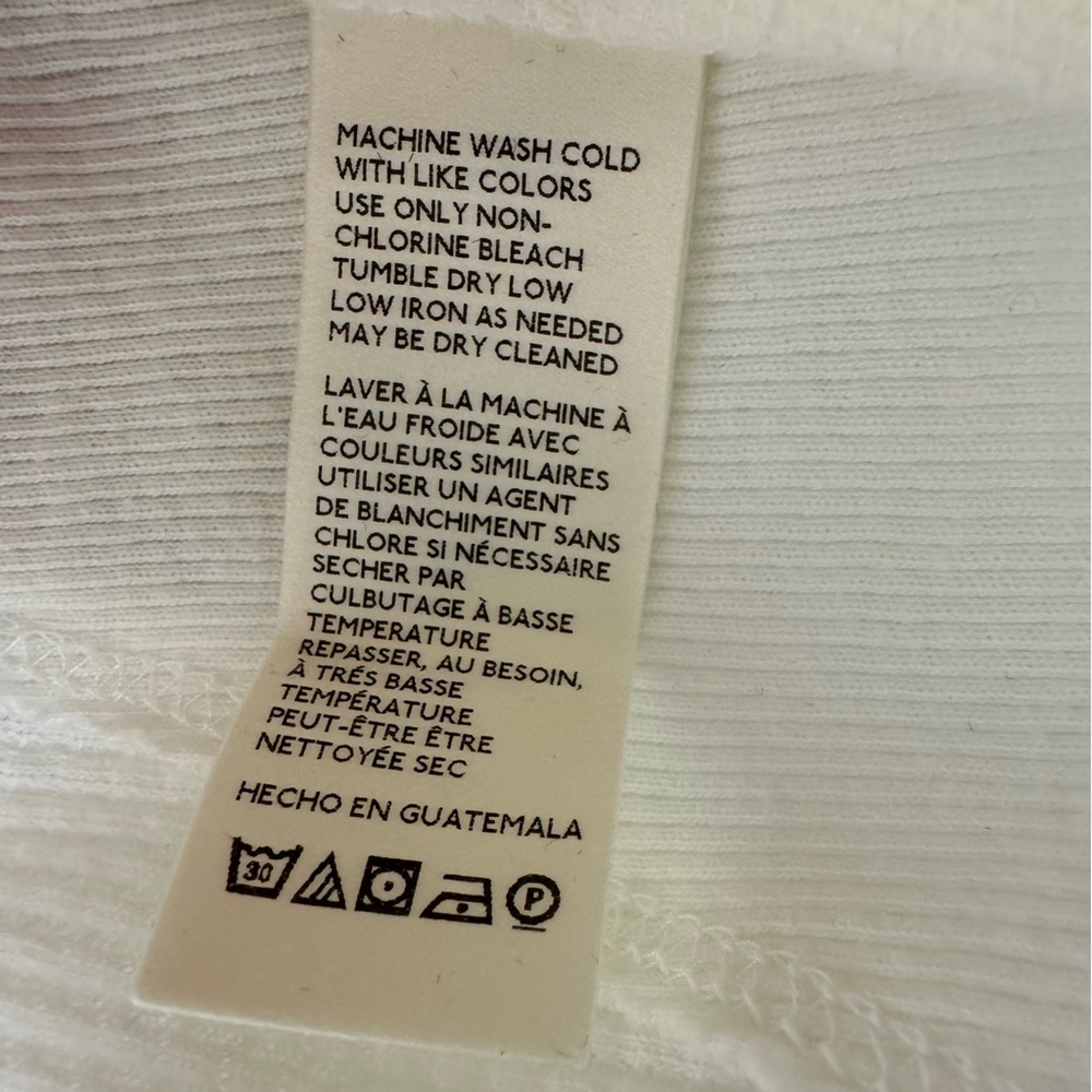 FREE PEOPLE Santa Clara womens medium Alabaster waffle knit V-neck long sleeve - Picture 9 of 10